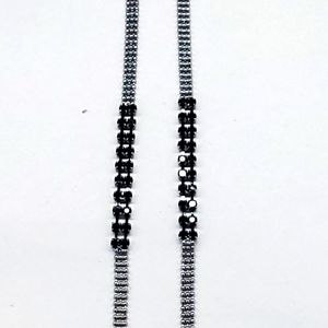 Brazilian Black Crystal Bra Straps